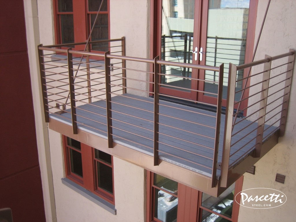 commercial railings balcony rails suspended balconies