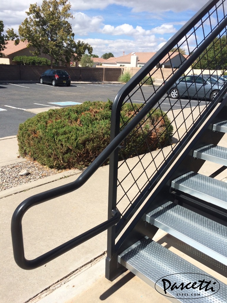 commercial steel ada compliant stair and handrail system