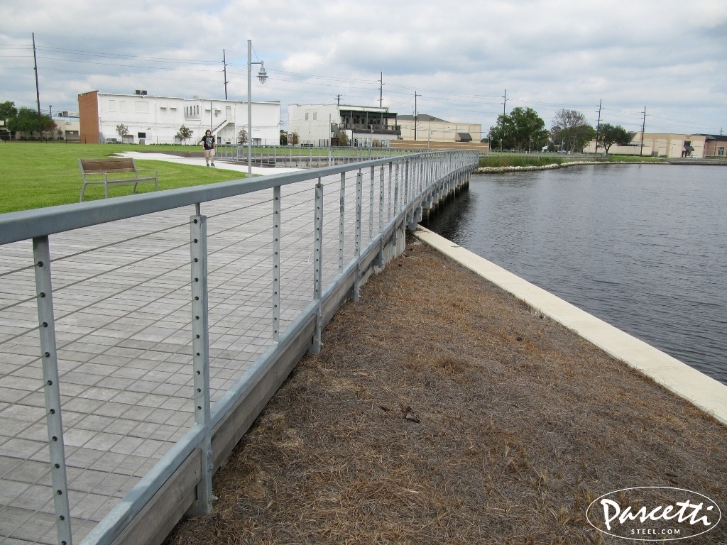 cable railing commercial boardwalk Texas outdoors