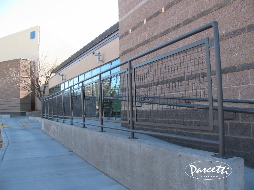 commercial steel mesh infill railing systems longhorn construction natural history museum