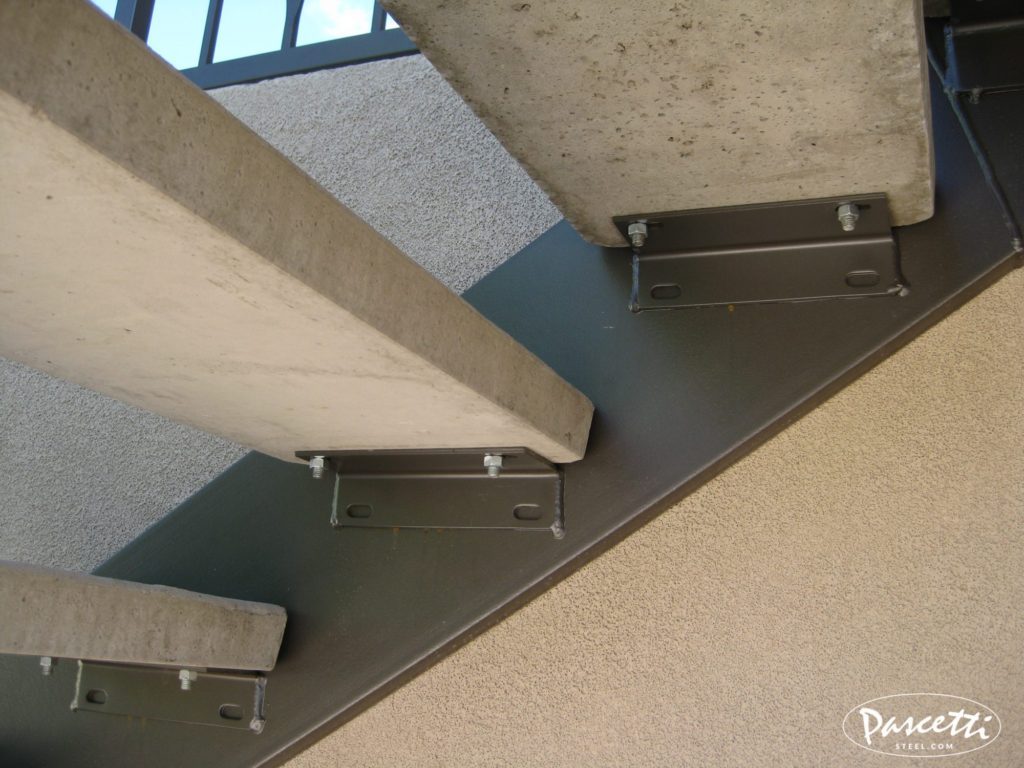 custom residential stairs bracket details