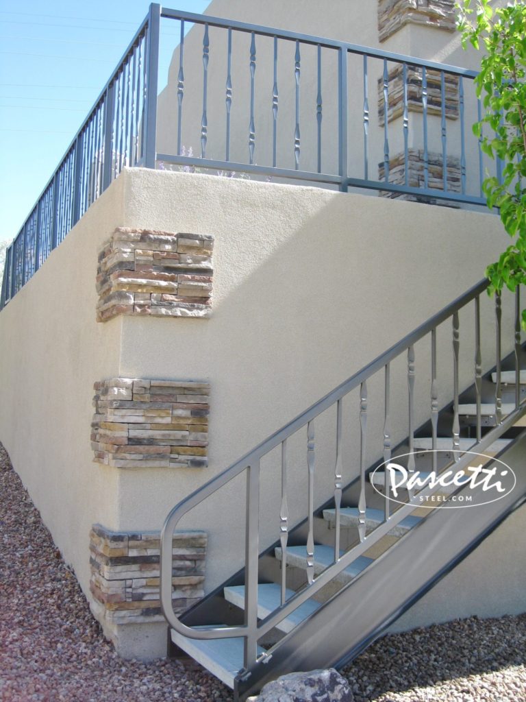 residential forged steel stair and deck railing