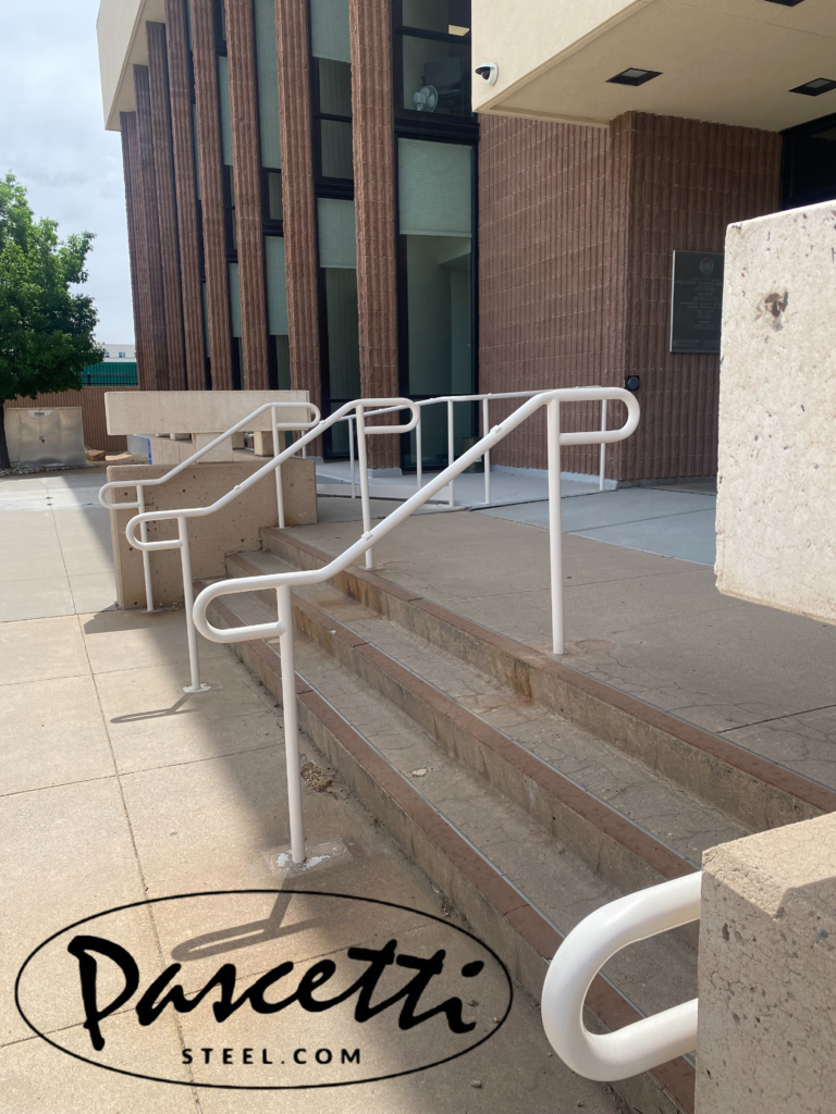 Integrated Skate Stop On Handrail