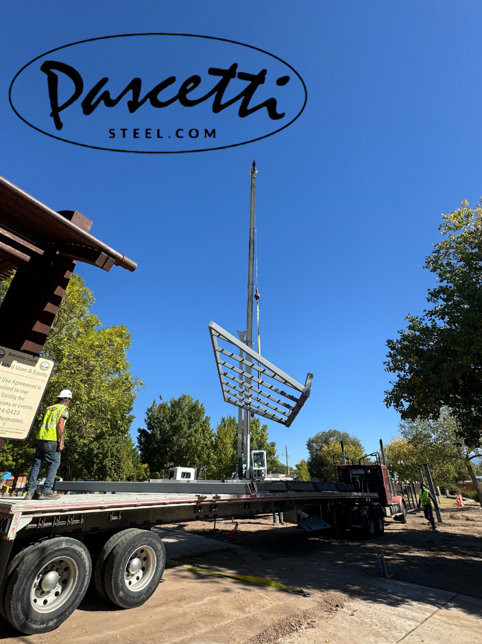 Cantilevered Shade Structure Loading Truck 