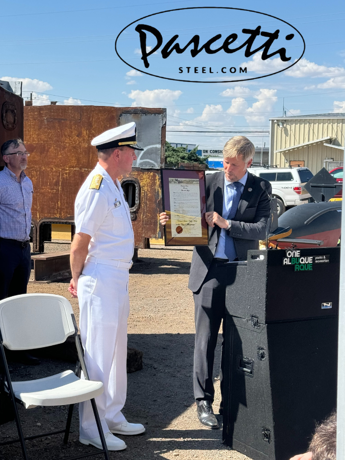 Mayor Keller at Pascetti Steel 