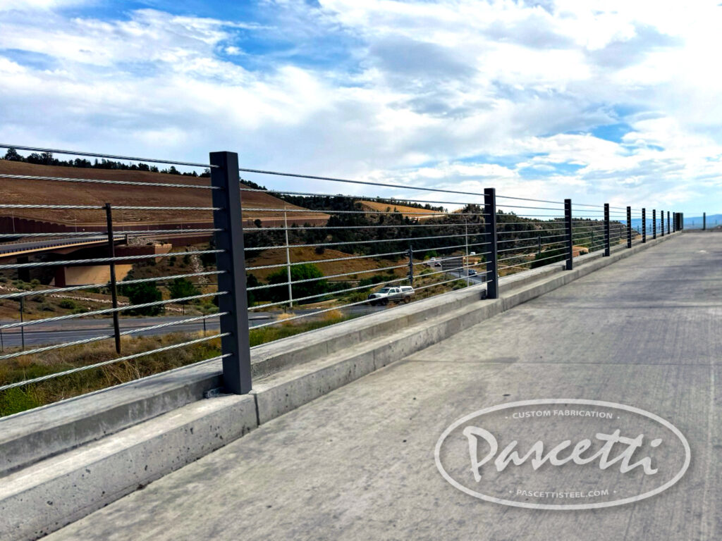 Roadway vehicle high tension cable barrier system preventing crossovers