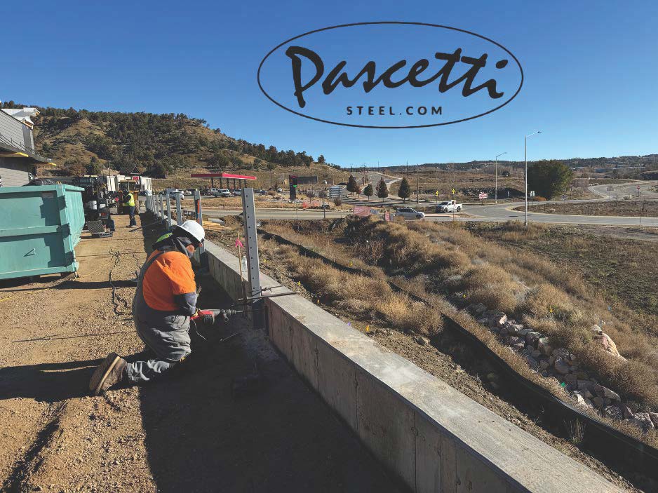 Installing cross posts for possible Multi-level parking garage high tension cable barrier system for structural safety

