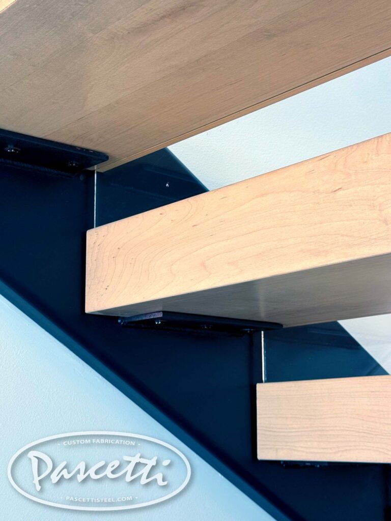 Custom Glass Stair Risers. 