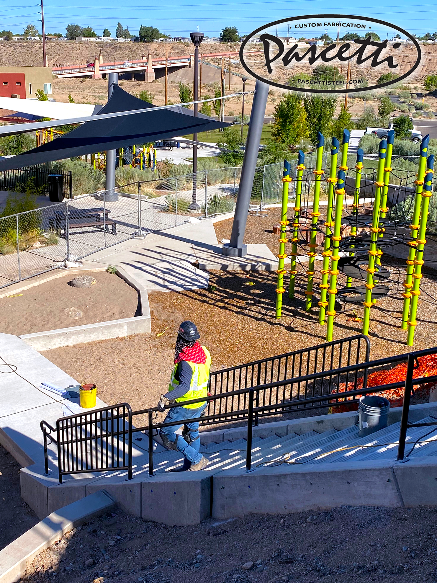 Progress of park safety railings