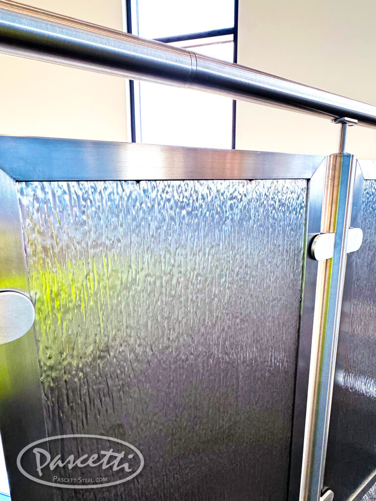 embossed stainless panel railing