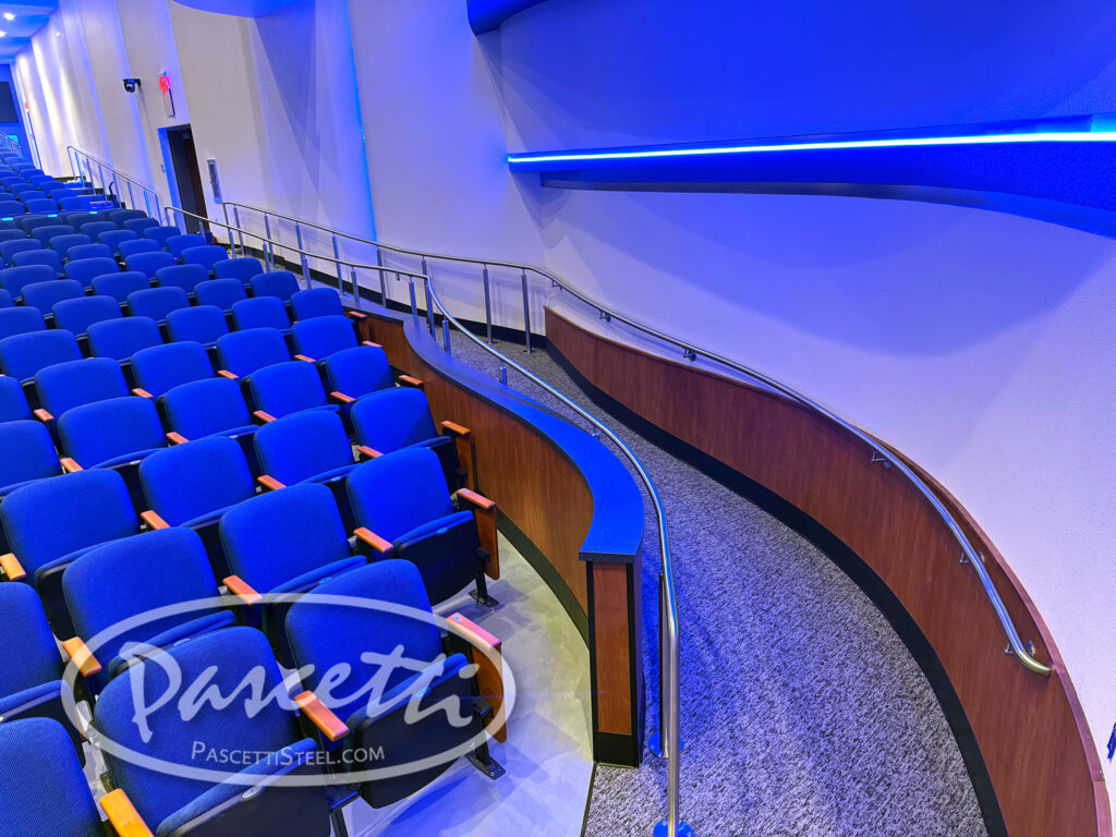 curved theater railings