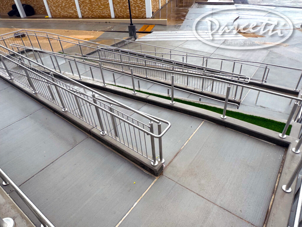 ADA ramp lighted railings