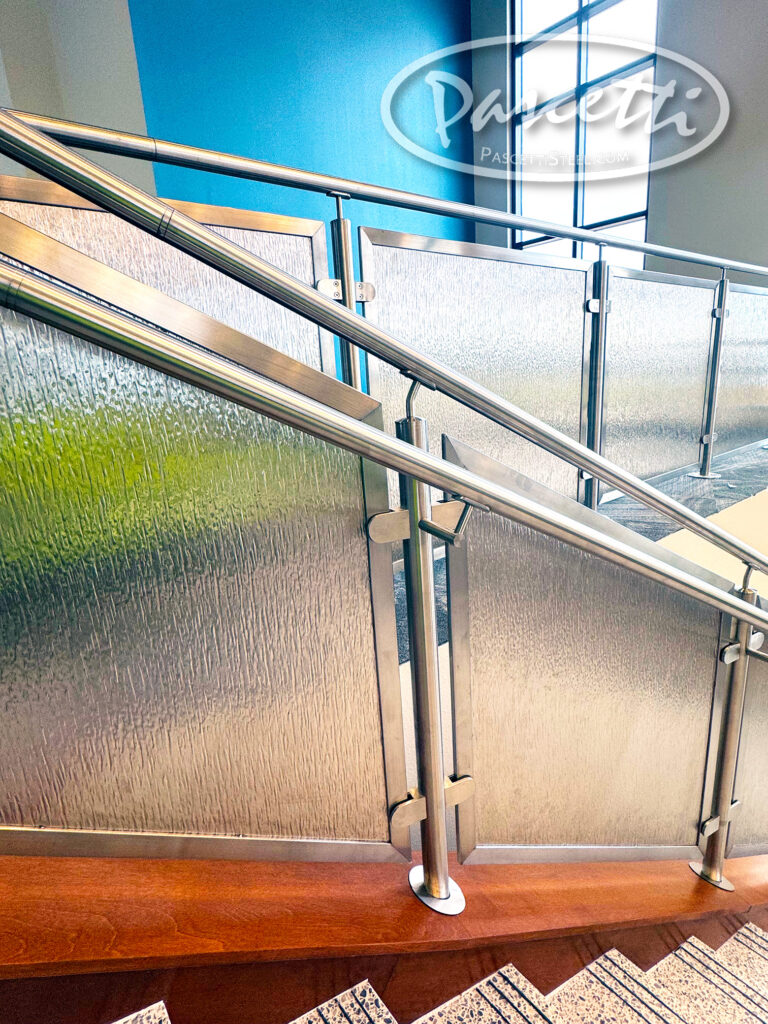 embossed stainless panel railing