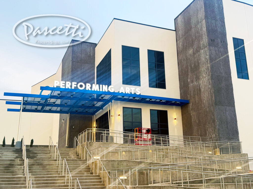 ADA ramp lighted railings